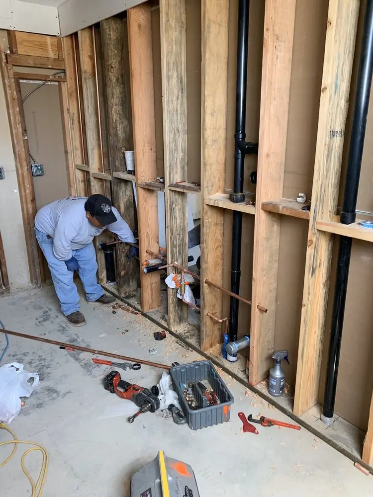 Commercial rough-in plumbing for Water Heater Replacement in New Site